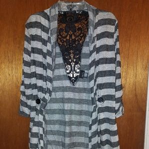 Rue 21 Womens open front tunic Sz Large